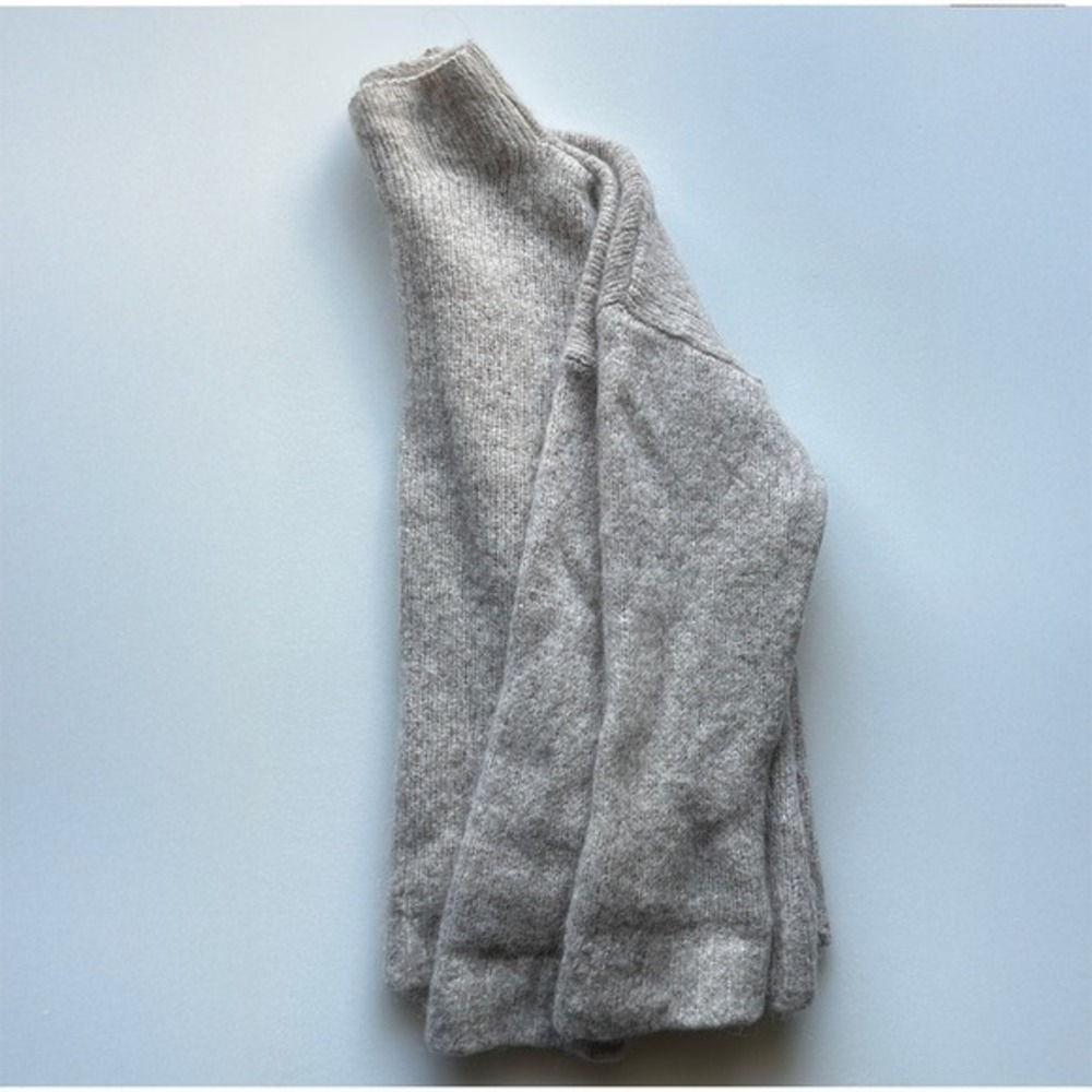Sweaty Betty Brushed Boucle Funnel Neck Sweater Oatmeal Beige Knit XXL US 14 - Picture 2 of 8